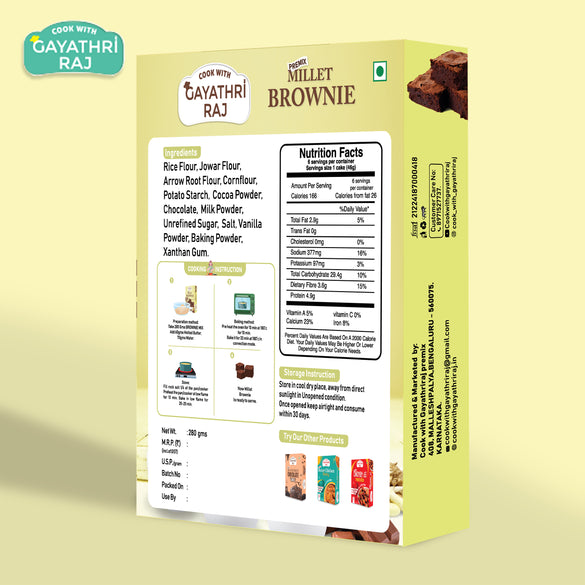 Millet Brownie Premix - Gluten free - 280g